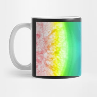 Rainbow colors agate slice mineral Mug